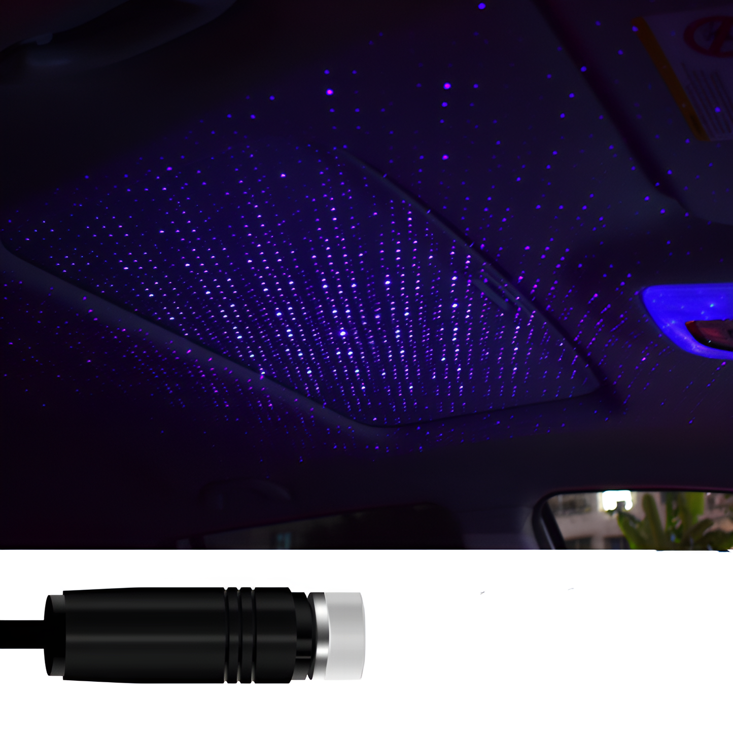 Mini USB Starry Sky Projector – Aluminum Car Ambient Ceiling Light