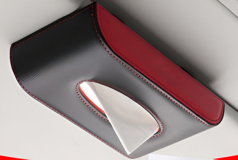 Car Tissue Box – Leather Hanging & Seat-Mounted Design