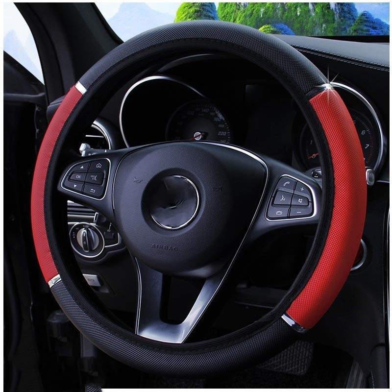 Foamed Metal Strip Steering Wheel Cover (37–38cm, Multiple Colors)