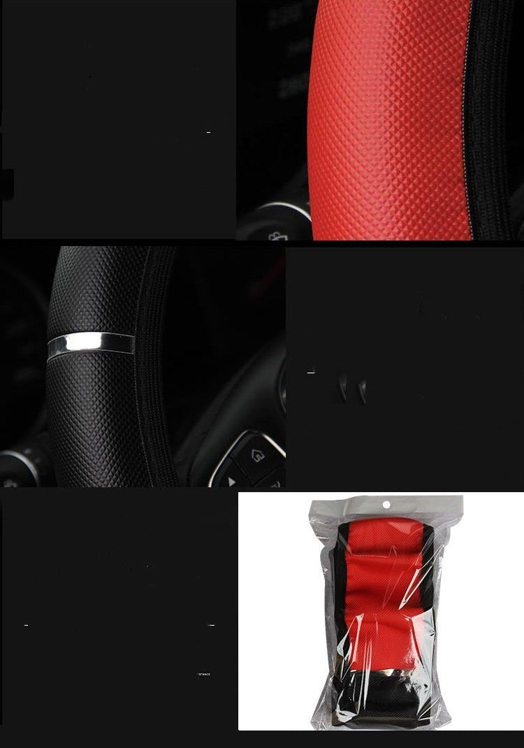 Foamed Metal Strip Steering Wheel Cover (37–38cm, Multiple Colors)