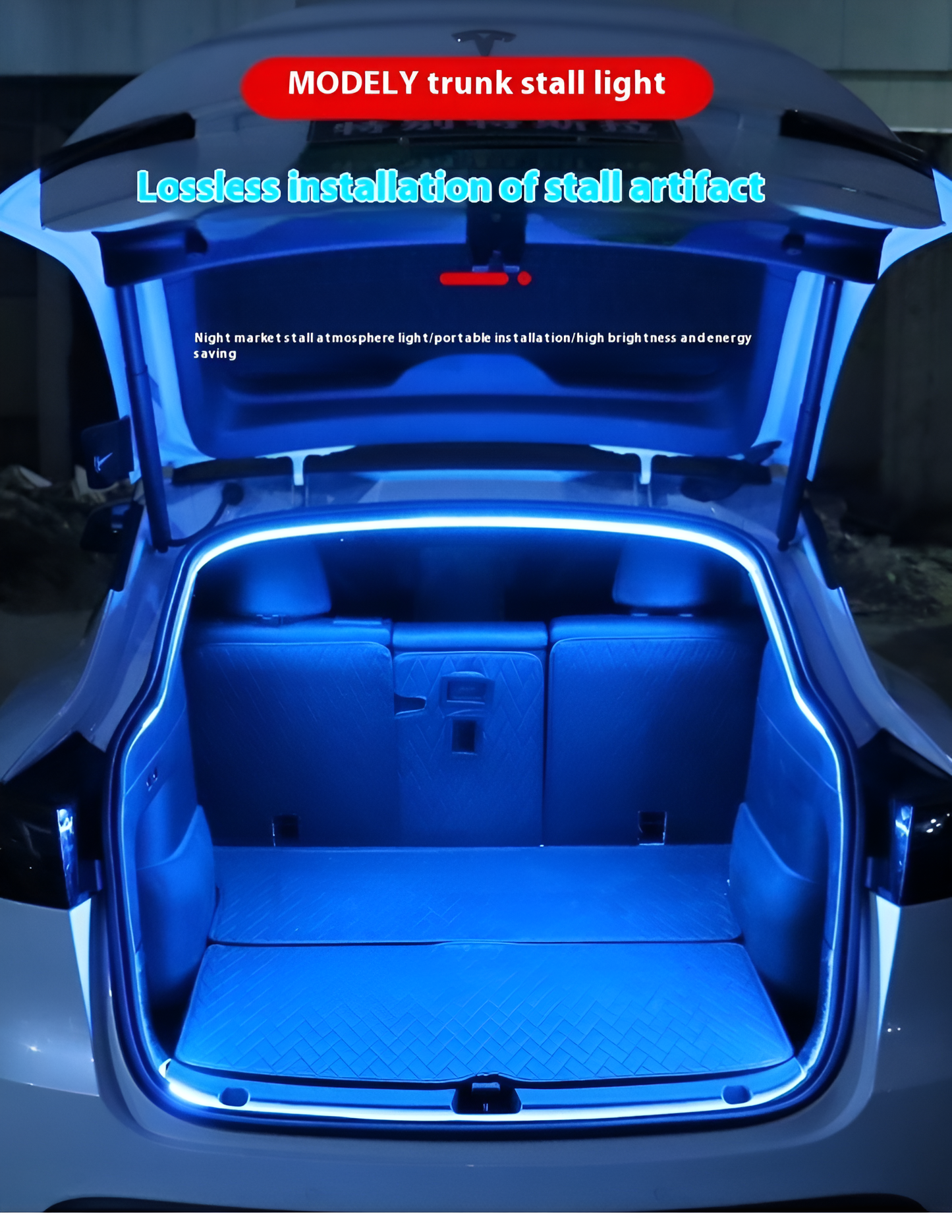 Tesla Trunk Ambient LED Light Strip – Multi-Mode Magnetic & App Control