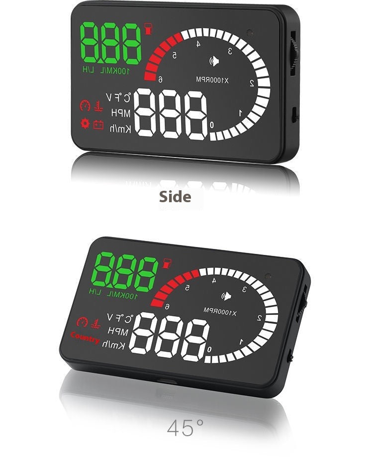 Car Mounted HUD Head Up Display Fuel Consumption Voltage Projector