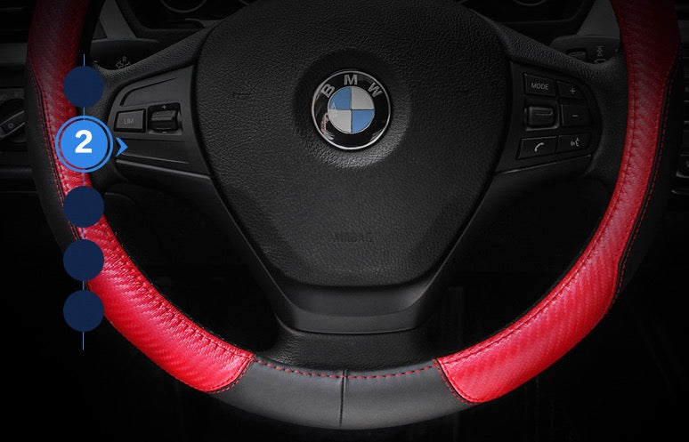 Foamed Metal Strip Steering Wheel Cover (37–38cm, Multiple Colors)