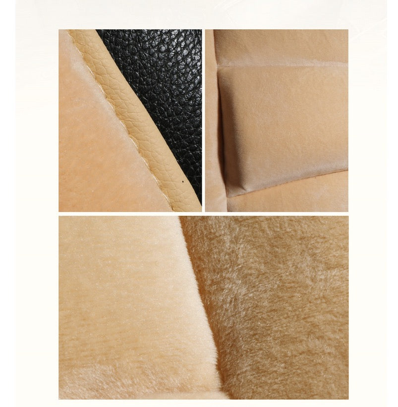 Thickened Warm Monolithic Plush Car Seat Cushion – Soft Short Plush Comfort