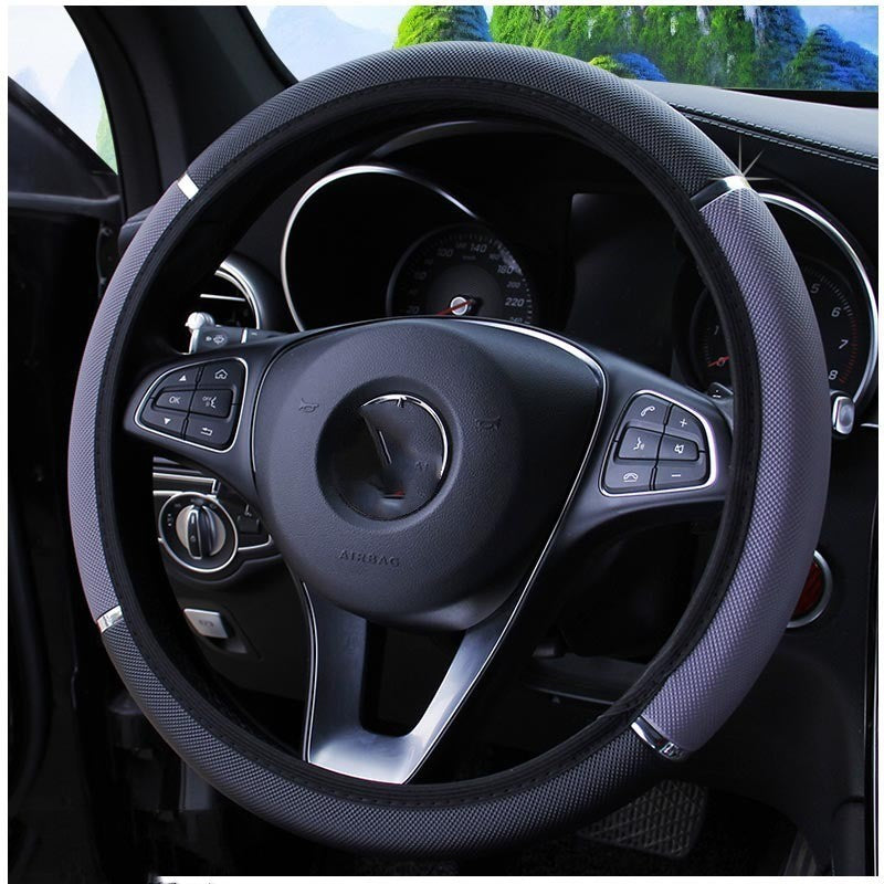 Foamed Metal Strip Steering Wheel Cover (37–38cm, Multiple Colors)