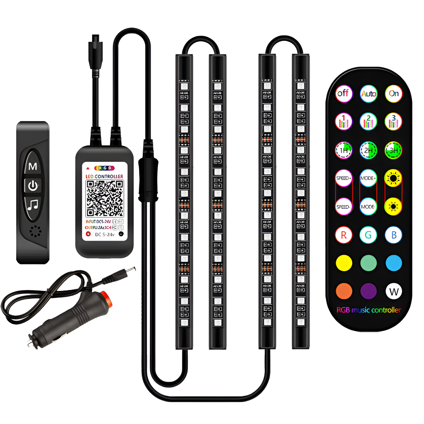 RGB Ambient LED Car Interior Light Kit