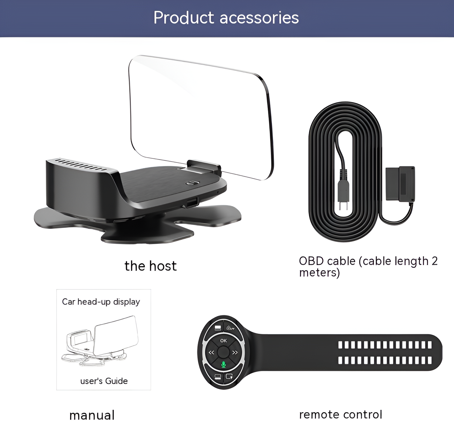 New HUD Head-Up Display CarPlay HD Speed Digital Projector