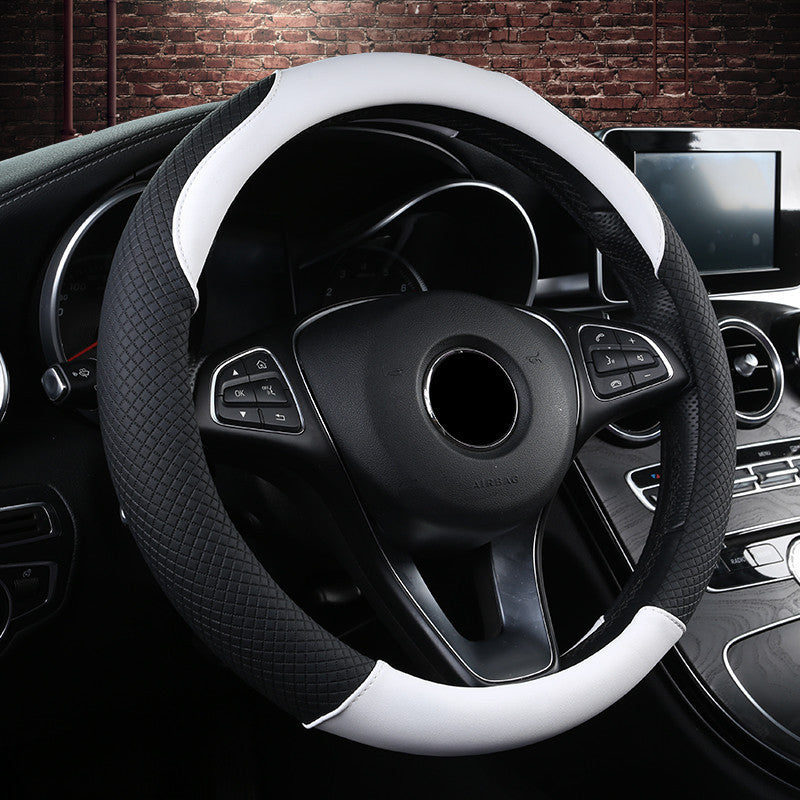 Car Steering Wheel Leather Cover (38cm)
