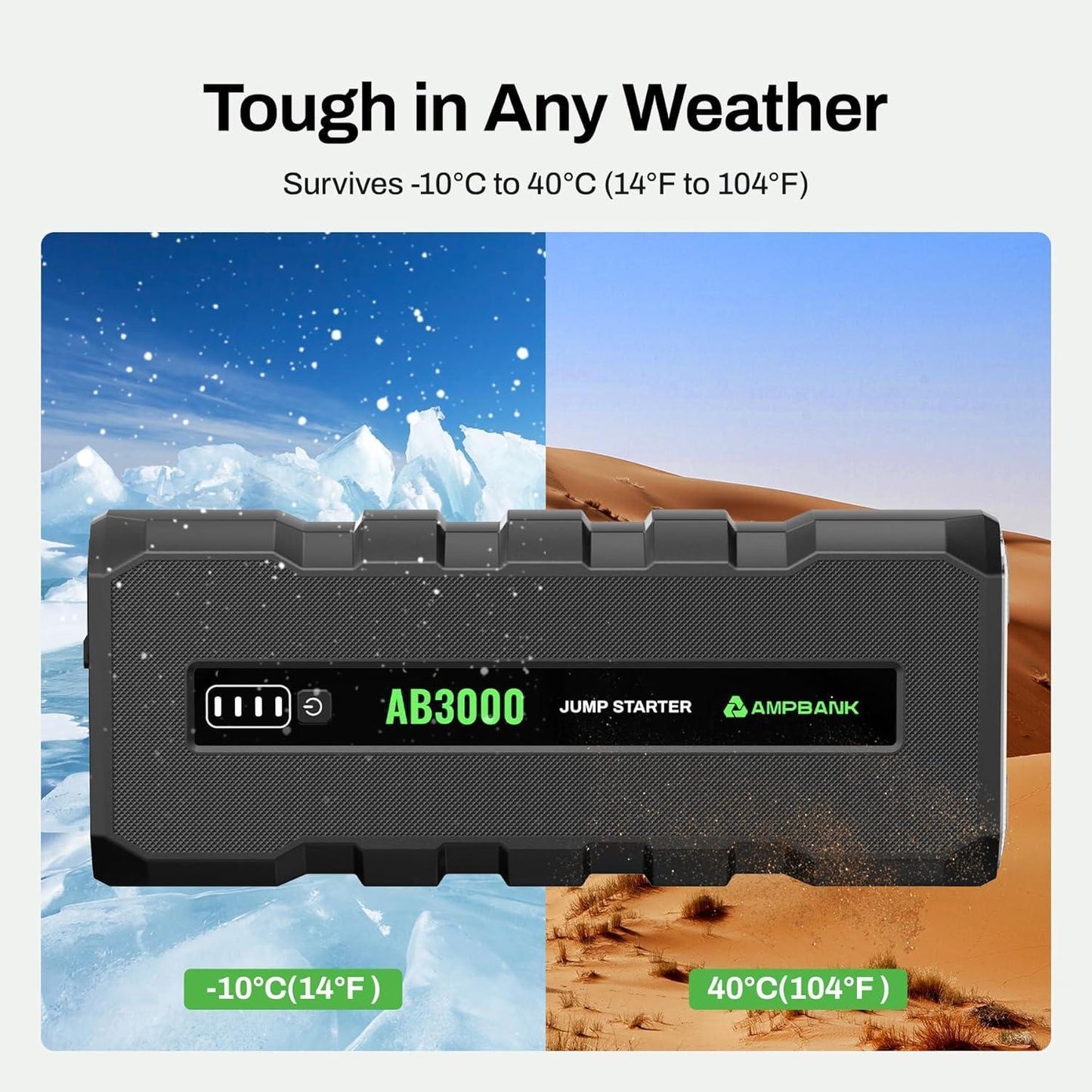 3000A Portable Car Jump Starter – Compact, Safe & Multi-functional