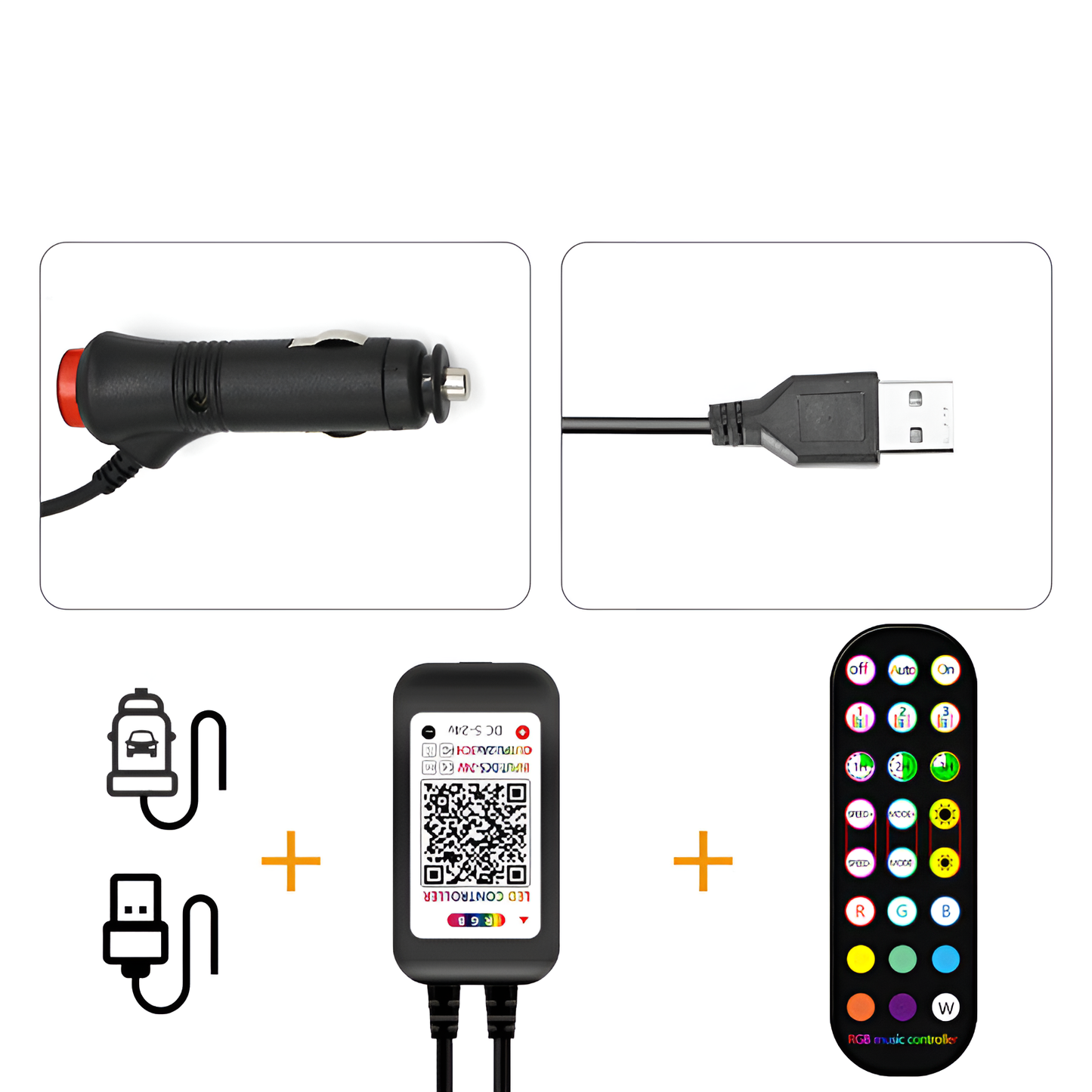 RGB Ambient LED Car Interior Light Kit