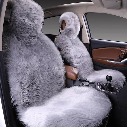 All-Inclusive Car Seat Cover – Plush Winter Three-Piece Cushion Set