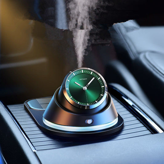 Solar-Powered Clock Car Aroma Diffuser