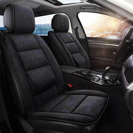 Thickened Warm Monolithic Plush Car Seat Cushion – Soft Short Plush Comfort
