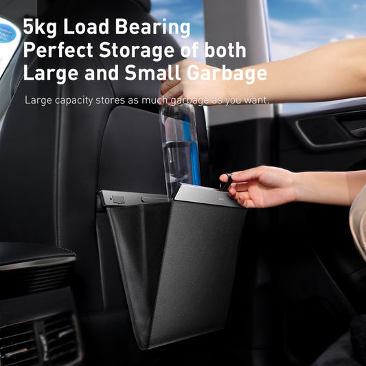 Magnetic Suction Car Rear Seat Trash Can – Slim, Stylish & Durable