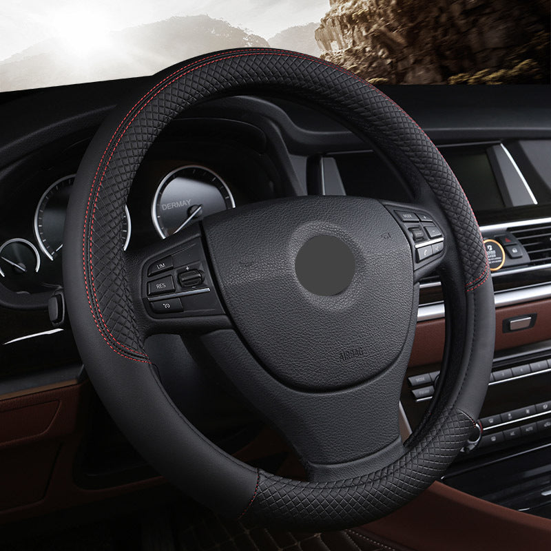 Universal Microfiber Leather Steering Wheel Cover (38cm)