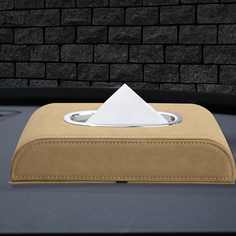Leather Car Tissue Box – Elegant & Universal Fit