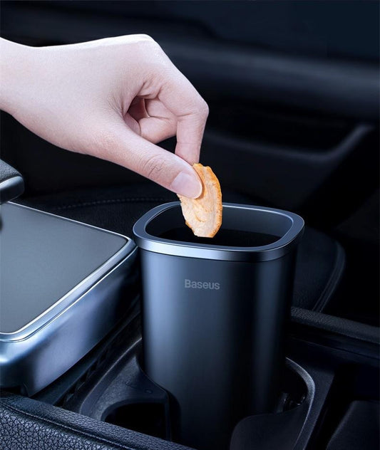 Mini Square Car Trash Can – ABS/PC, Dust-Free Design