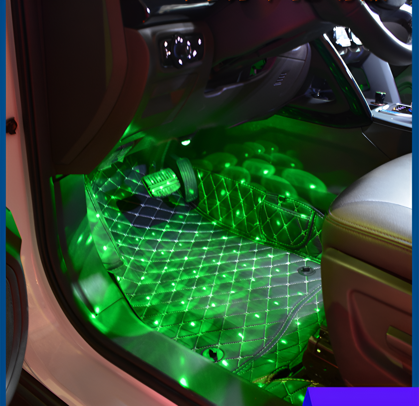 Underfoot Starburst LED Car Light – 7-Color Voice/Silent Control Atmosphere Lighting