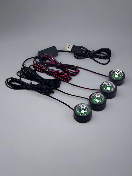 Underfoot Starburst LED Car Light – 7-Color Voice/Silent Control Atmosphere Lighting