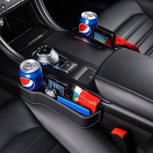 Car Seat Gap Storage Box with Cup Holder