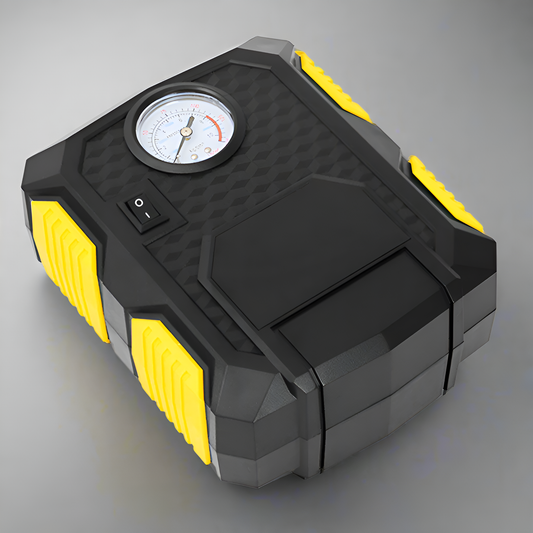 Digital Display 12V Car Air Pump – Portable Emergency Tire Inflator with Light