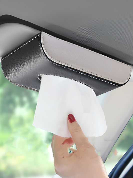 Car Tissue Box – Leather Hanging & Seat-Mounted Design