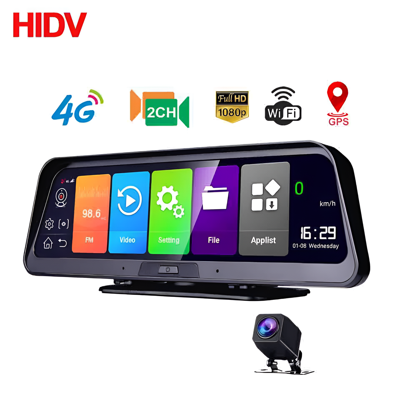 Full-screen Streaming Dash Cam In The Center Console