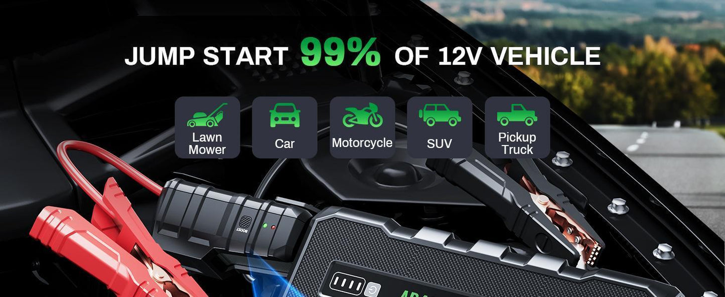 4000A Portable Car Battery Jump Starter (8-in-1)