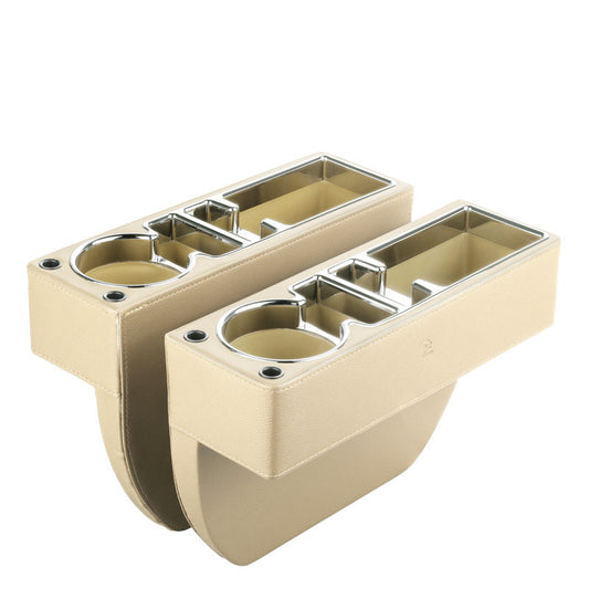 Car Seat Gap Storage Box, Leather + Plastic