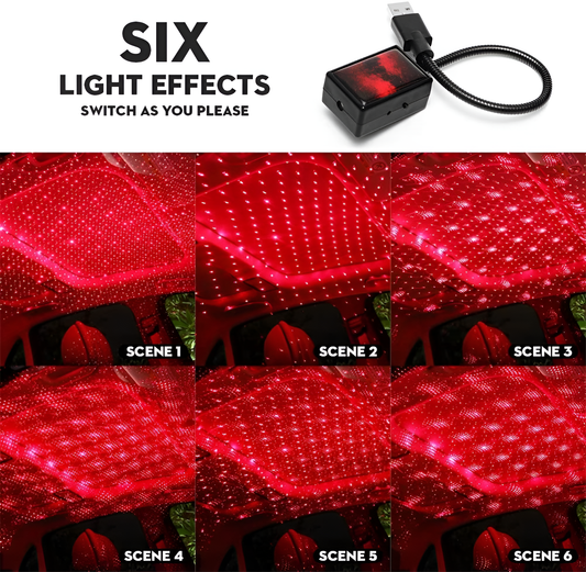 Voice-Controlled USB Star Projector Light (360°)