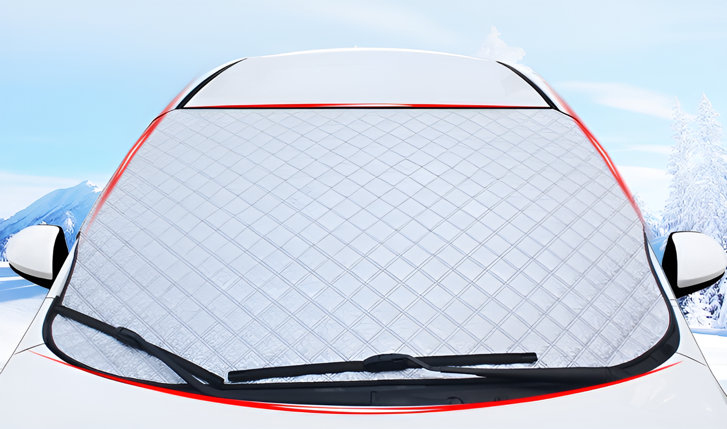 Aluminized Front Windshield Snow & Sun Block Cover