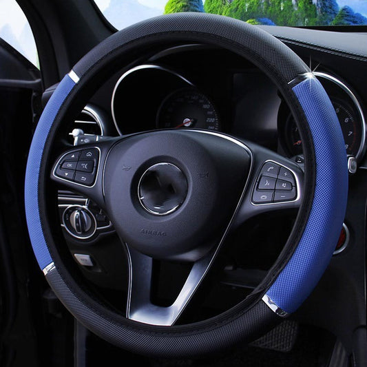 Foamed Metal Strip Steering Wheel Cover (37–38cm, Multiple Colors)