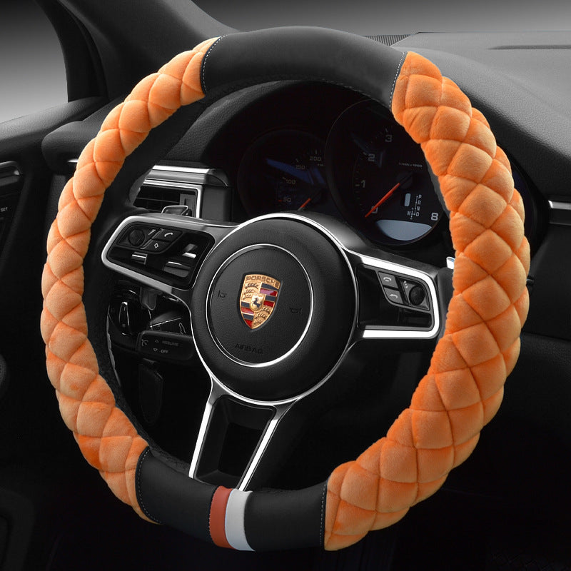 Plush Footprint Steering Wheel Cover (38cm)