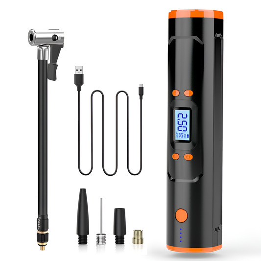 Handheld Portable Tire Inflator – 150PSI Mini Air Compressor with USB Charging & LED Light
