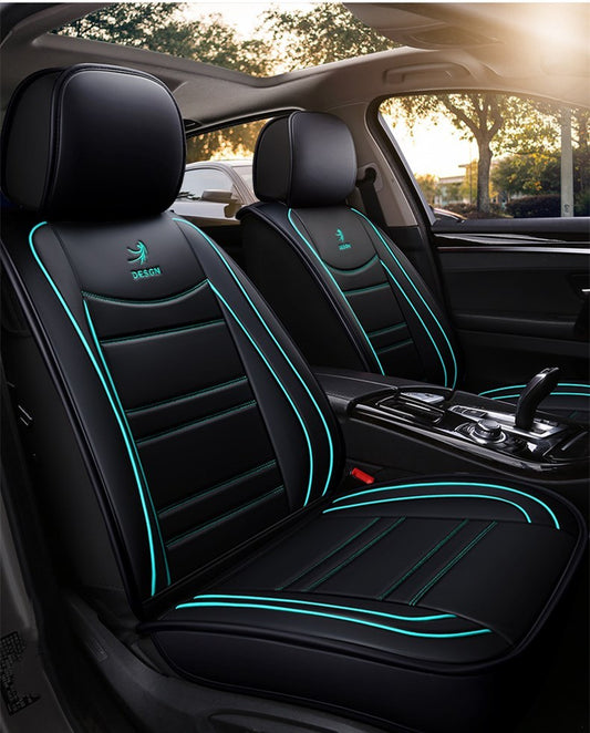 PU Leather Car Seat Cushion, 5-Seater Full Set Cover (Oversize)
