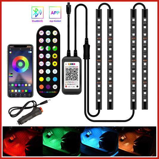 RGB Ambient LED Car Interior Light Kit