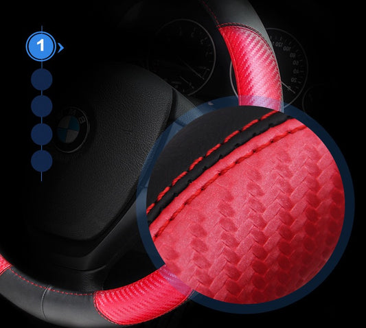 Foamed Metal Strip Steering Wheel Cover (37–38cm, Multiple Colors)