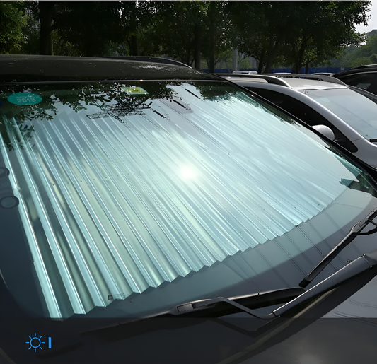 Automatic Telescopic Car Windshield Sun Shade – UV Blocker & Heat Shield (4 Sizes)