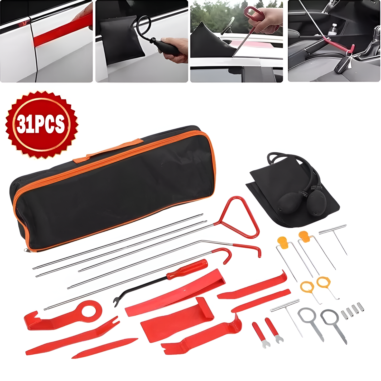 31Pcs Car Window Door Lock Out Universal Emergency Kits