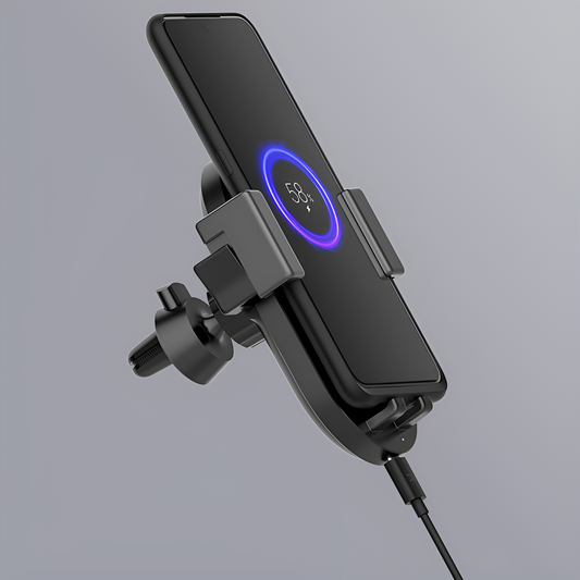 360° Wireless Charging Car Mount (Fast Charge + Navigation Ready)