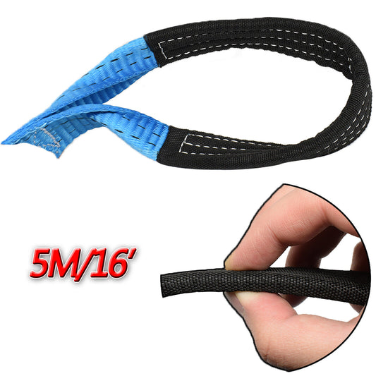 Heavy Duty 8T Tow Strap with U-Shaped Hooks & Gloves (5M)