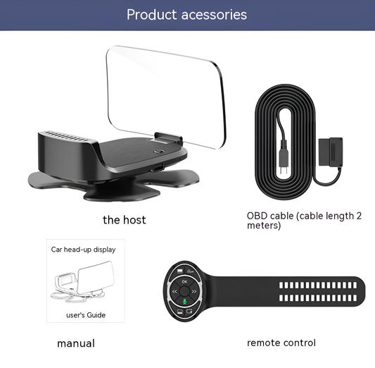 New HUD Head-Up Display CarPlay HD Speed Digital Projector
