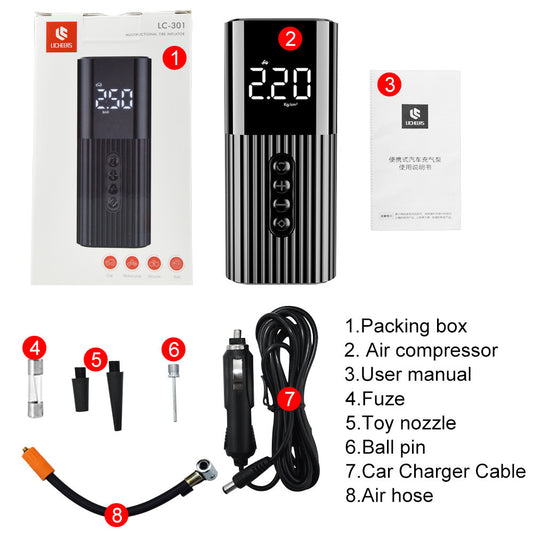 Portable Mini 12V Electric Car Tire Air Pump