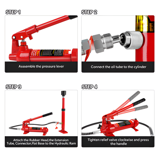 4 Ton Porta Power Hydraulic Jack Kit with Tubing & Storage Case